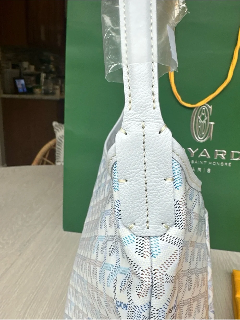 Goyard Limited Edition Polar Blue Hobo Bag with Matching Pouch